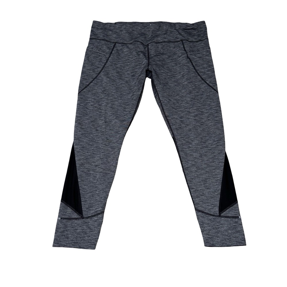 Athleta Relay Tight 2.0 Black Heather Leggings Womens Size 1X 36 x 28